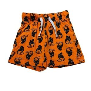 Joe Fresh Orange Black Cat Halloween Shorts